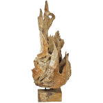 Europalms europalmes sculpture en bois naturel 160cm - objets de d�co & am�nagement