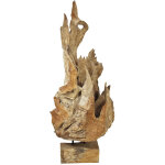 Europalms europalmes sculpture en bois naturel 160cm - objets de dco & amnagement