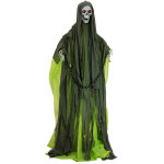 Europalms figurine halloween squelette avec cape verte, anime, 170cm - dcoration halloween