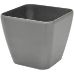 Europalms pot dco luna - 33, rectangulaire, argent - pots de fleurs