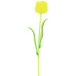 Europalms tulipe en cristal, jaune, fleur artificielle, 61cm 12x - fleurs