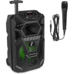 Fenton fpc8t enceinte de fte portable rechargeable de 8  avec chariot - haut - parleur actif sans fil ...