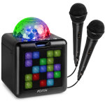 Fenton kar15b enceinte karaok avec 2 microphones noir - haut - parleur actif sans fil