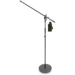 Gravity ms 2321 b - pied micro � base ronde et perchette 2 points - pieds pour microphones