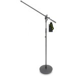 Gravity ms 2321 b - pied micro � base ronde et perchette 2 points - pieds pour microphones