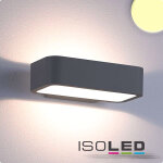 Isoled applique led direct / indirect 1x7w cree, ip54, anthracite, blanc chaud - lampes murales et de ...