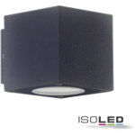 Isoled applique led direct / indirect 2x3w cree, ip54, anthracite, blanc chaud - lampes murales et de ...