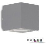 Isoled applique led direct / indirect 2x3w cree, ip54, argent, blanc chaud - lampes murales et de plafond ...