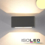 Isoled applique led direct / indirect 4x3w cree, ip54, anthracite, blanc chaud - lampes murales et de ...