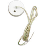 Isoled auvent de plafond rond, blanc avec cble sous gaine 3 ples pour luminaire linaire, 2m - accessoires ...