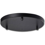 Isoled auvent de plafond rond, noir, pour une suspension triple - accessoires divers