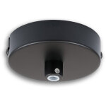 Isoled baldaquin de plafond rond, noir, pour c�bles avec un diam�tre de la gaine jusqu'� 9, 8mm - accessoires ...