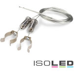 Isoled c�bles de susp de 1, 5 m, set de 2 pc, pour tubes t8 avec rosace fix�e par vis et clips - accessoires ...