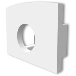 Isoled cache de finition ec226 pour profil maxi - ab v2 blanc, avec passage de c�ble, 1 pc - accessoires ...