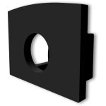 Isoled cache de finition ec226 pour profil� maxi - ab v2 noir, avec passage de c�ble, 1 pc - accessoires ...