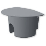 Isoled cache de finition ec232 pour profil� maxi - eb v2, gris, rond, avec passage de c�ble, 1 pc - accessoire ...