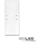 Isoled cache de finition ec66 aluminium blanc ral 9010 pour profil 2side, 2 pices, avec vis - accessoires ...
