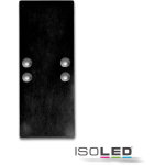 Isoled cache de finition ec66 aluminium noir pour profil 2side, 2 pices, avec vis - accessoires divers ...
