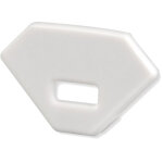 Isoled cache de finition ec95 aluminium blanc ral 9003 pour profil meuble6 d avec vis - accessoires divers ...