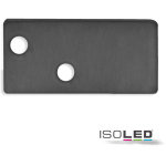 Isoled cache de finition ec95 aluminium noir ral 9005 pour profil meuble6 d avec vis - accessoires divers ...