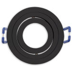 Isoled cadre d'encastrement pour mini spots mr11 / gu10, pivotant, rond, noir - accessoires divers
