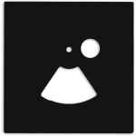 Isoled couverture aluminium carr� noir, pour applique encastr�e sys - wall68 avec capteur pir - encastr�s ...