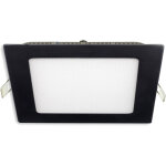 Isoled downlight led, 9w, carr�, ultra plat, �blouissement r�duit, noir, blanc chaud, gradable - spot ...