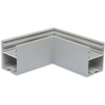 Isoled lamp30 v1 angle 90�, soud�, 120x120mm, gris aluminium thermolaqu�, hors diffusant - syst�mes de ...