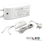 Isoled led transform. miniamp 12v / dc, 0 - 30w, c�ble de 200cm avec prise plate, 2 prises f�minin. - ...