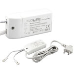 Isoled led transform. miniamp 24v / dc, 0 - 30w, c�ble de 200cm avec prise plate, 2 prises f�minin. - ...