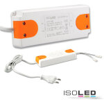 Isoled led transform. miniamp 24v / dc, 0 - 50w, cble de 120cm avec prise plate, 2 prises fminin. - ...