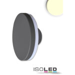 Isoled luminaire mural led rond, ip54, 12 w, noir sable, blanc chaud - lampes murales et de plafond
