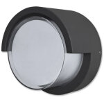 Isoled luminaire mural led rond, ip54, 6 w, noir sable, blanc chaud - lampes murales et de plafond