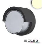 Isoled luminaire mural led rond, ip54, 6 w, noir sable, blanc chaud - lampes murales et de plafond