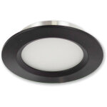 Isoled meubles led encastr�s projecteur miniamp noir, rond, 3w, 120�, 24v dc, blanc chaud 3000k - luminaires ...