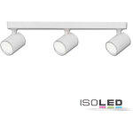 Isoled plafonnier de 3 projecteurs led orientable, corps blanc mat, ip20, pour recevoir des - lampes ...