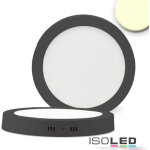 Isoled plafonnier led noir, 24w, rond, 300 mm, blanc chaud, gradable - lampes murales et de plafond