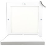 Isoled plafonnier slim 18mm avec dtecteur de mouv. / de lumire pir, blc, 18w, transform. - lampes murales ...