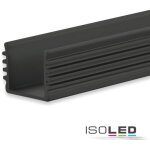 Isoled profil� en applique led surf12 borderless aluminium noir rev�tu par poudre ral 9005, 200 cm - ...