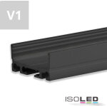 Isoled profilé en applique led surf24 flat v1 aluminium noir revêtu par poudre ral 9005, 200 cm - profilés ... Isoled profilé en applique led surf24 flat v1 aluminium noir revêtu par poudre ral 9005, 200 cm - profilés ...