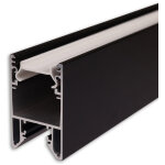 Isoled profil� de luminaire led halon alu noir ral 9005, 200cm, avec bande de refroidissement - profil�s ...