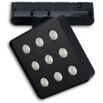 Isoled projecteur sur rail triphas� matrix, 20w, 40�, noir, 3000k, ugr - lampes avec adaptateur triphas� ...