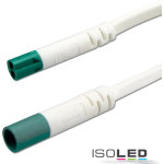 Isoled rallonge mini - prise mle - femelle, 1 m, 2x0, 75, ip54, blanc - vert, max. 48v - accessoires ...