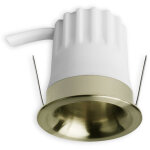 Isoled spot encastr led back32, laiton bross, rond, 5w, irc90, 2700k, en retrait, nid - encastrs de ...