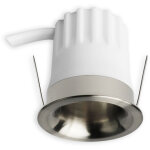 Isoled spot encastr led back32, nickel bross, rond, 5w, irc90, 3000k, en retrait, nid - encastrs de ...