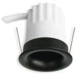 Isoled spot encastr� led back32, noir mat, rond, 5w, irc90, 2700k, en retrait, nid d'abeille - encastr�s ...