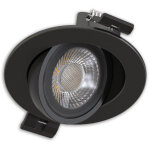 Isoled spot encastr led sphere - 68 pivotant, 6w, 40, 2700 3000 4000k, irc90, noir, dimmable - encastrs ...