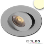 Isoled spot led encastrable, gamme miniamp, orient. , col. alu bros, 3w, 24vdc, 3000k, blc chd - luminaires ...