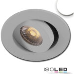 Isoled spot led encastrable, gamme miniamp, orient. , col. alu bros, 3w, 24vdc, 4000k, blc ntr - luminaires ...