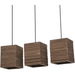 Ledvance decor pendentif carr� en carton 3xe27 marron - lampes pendulaires